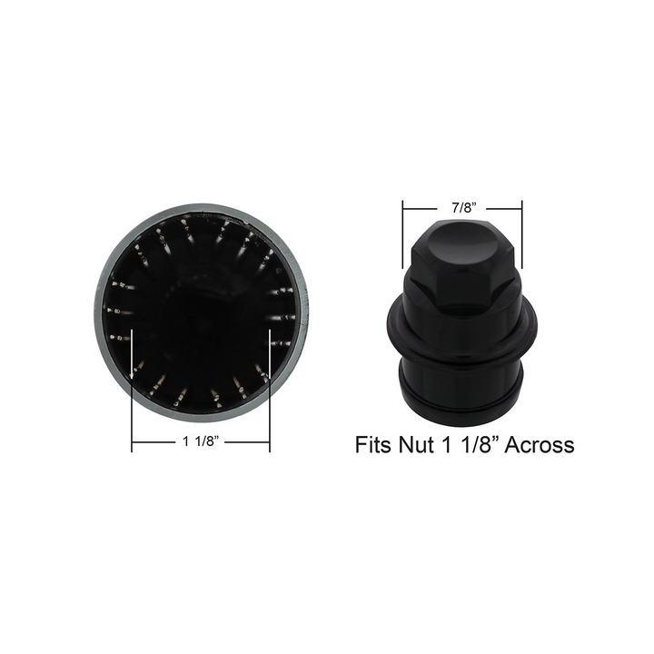 22 mm x 4" Push-On Chrome Spike Hubcap Lug Nut Cover for 1999-2018 Chevy GMC United Pacific 10351B