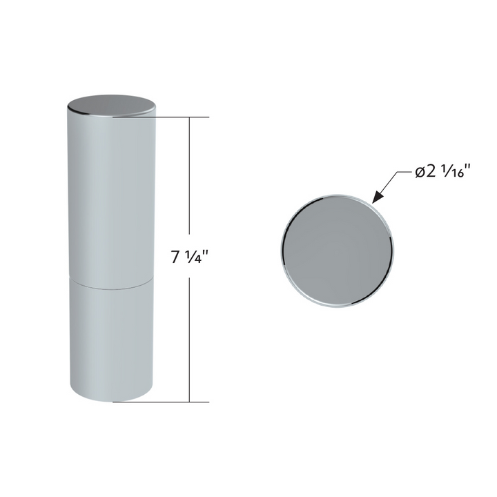 33mm x 7 1/4" Thread-On Chrome Tall Cylinder Lug Nut Cover United Pacific 10371B