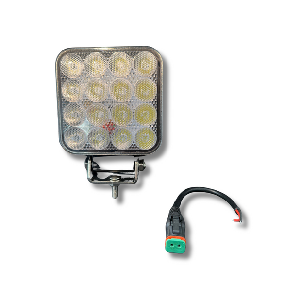 Square LED Fog Flood Light (80W, 16 Super Bright LEDs, White)