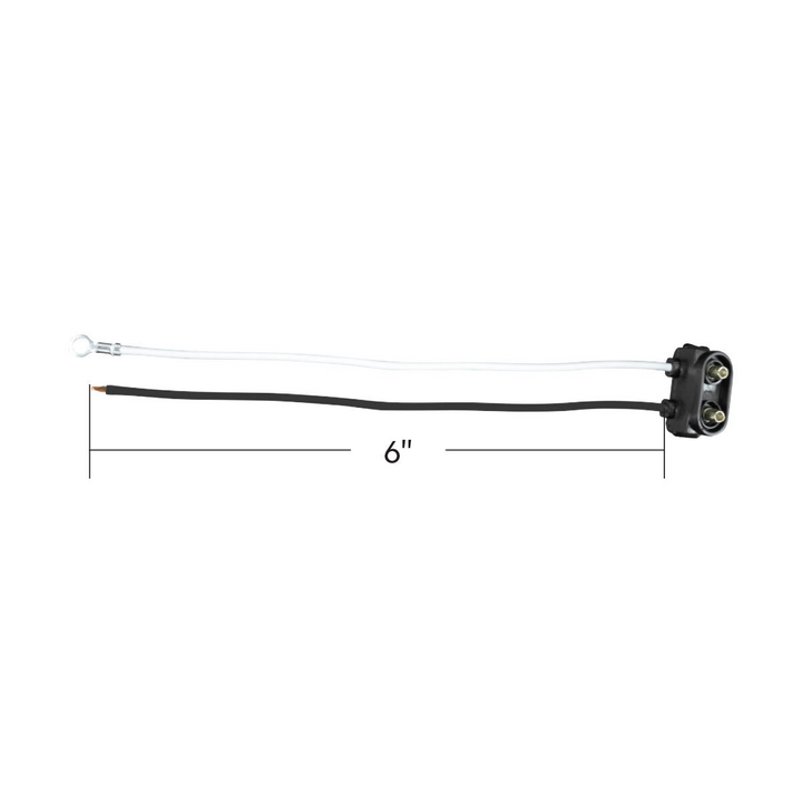 6" Long Vertical Style 2-Wire Pigtail With 2 Prong Plug United Pacific 34255P
