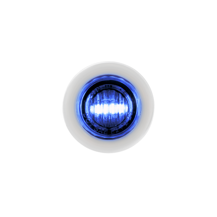 3/4" Double Fury 2-LED Amber/Blue Mini Clearance Marker LED Light United Pacific 35928