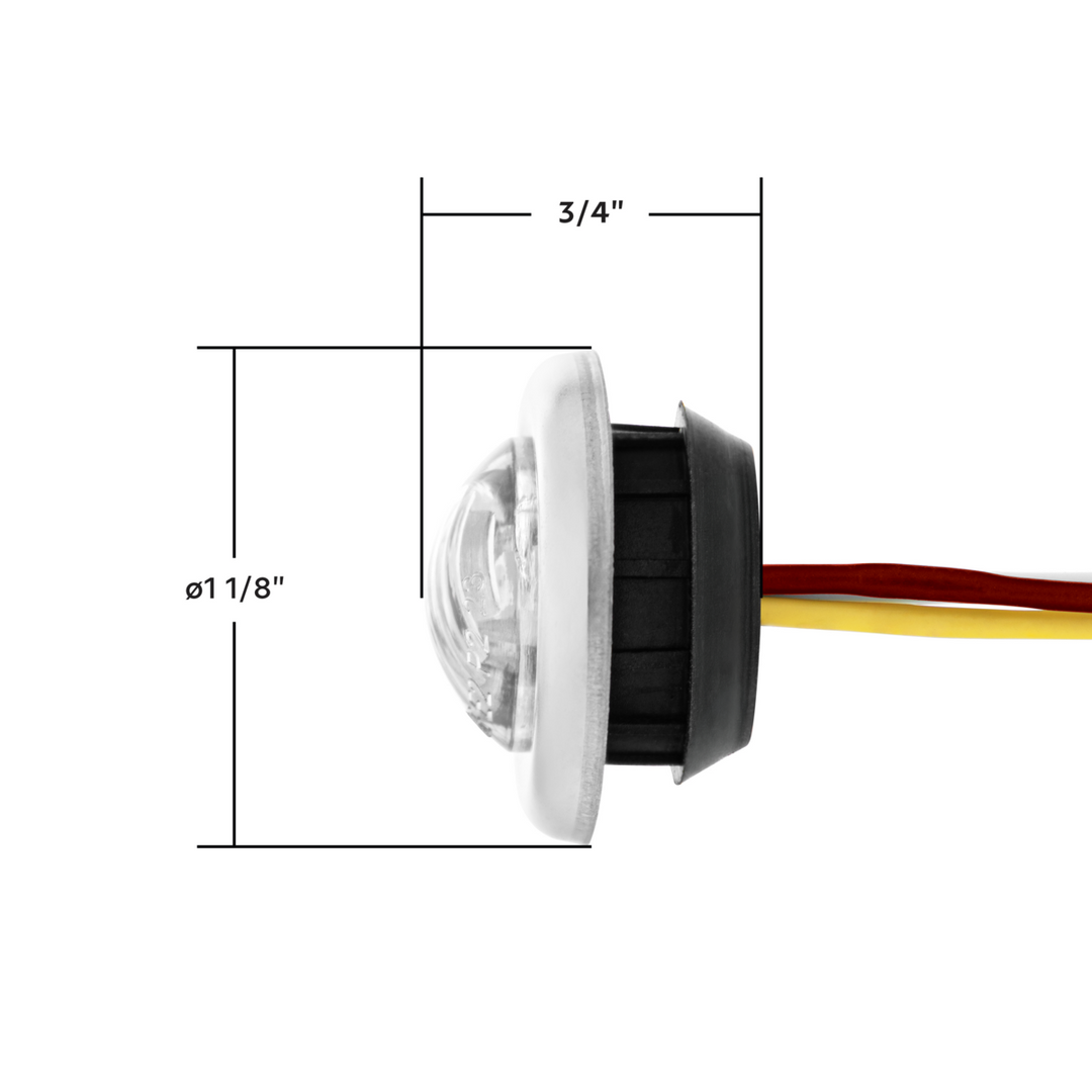 3/4" Double Fury 2-LED Amber/Blue Mini Clearance Marker LED Light United Pacific 35928