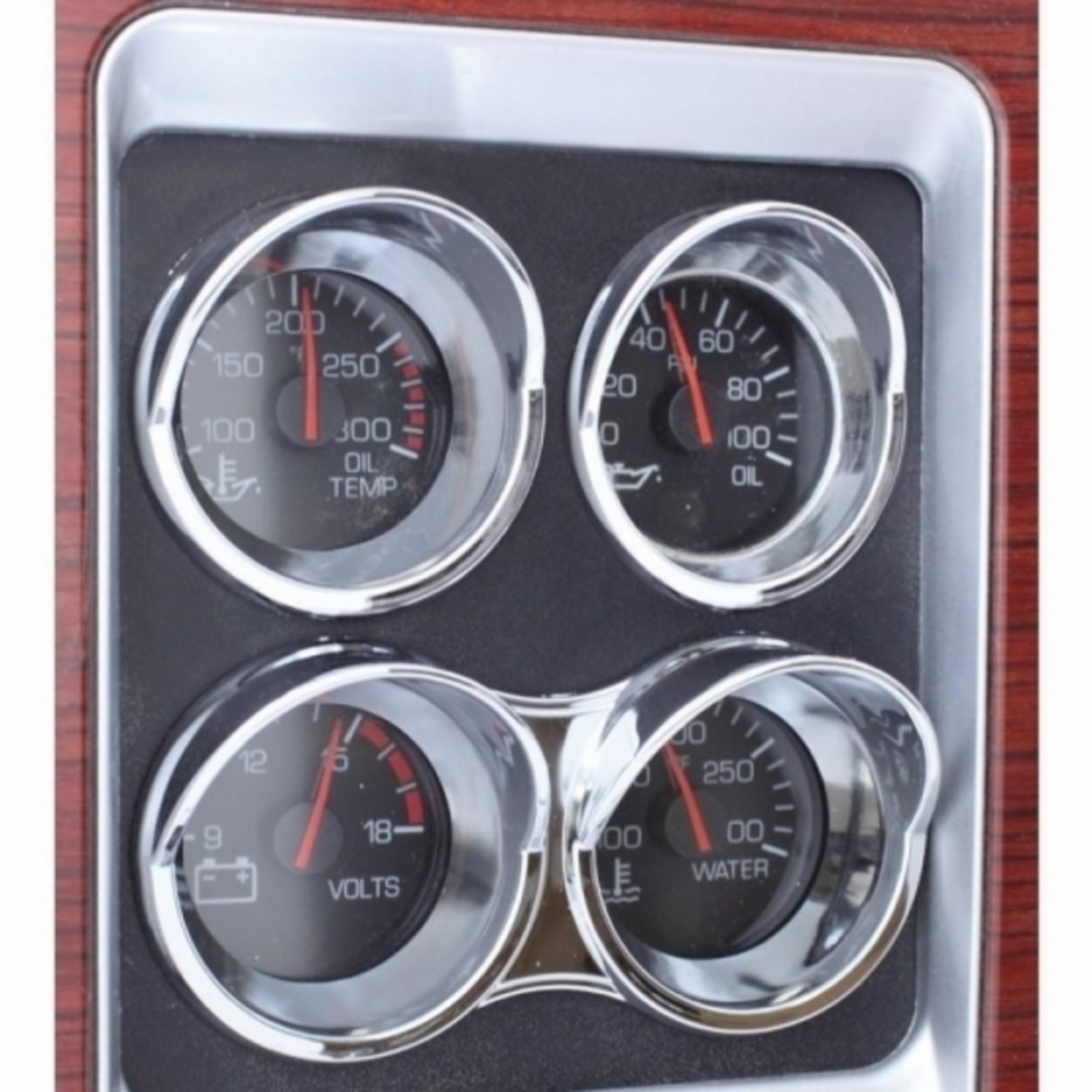 2006+ Kenworth Chrome Plastic Gauge Cover With Visor United Pacific 41433