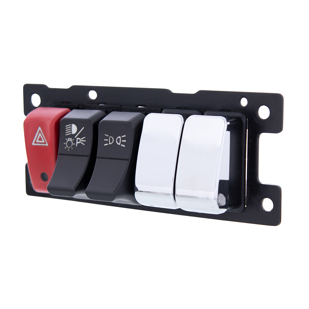 Kenworth T680 T880 W990 Chrome Plastic Blank Switch Covers 2-Pack United Pacific 41453