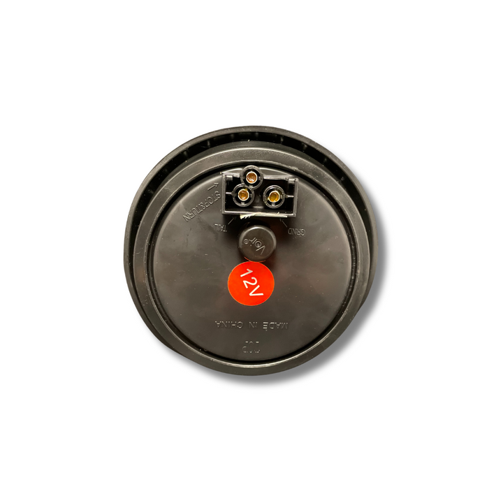 LED Brake Light Kit - 4-Inch Round / 16 Red LEDs / Clear Lens with Chrome Reflector &amp; Rubber Grommet