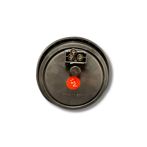 LED Brake Light Kit - 4-Inch Round / 16 Red LEDs / Clear Lens with Chrome Reflector & Rubber Grommet