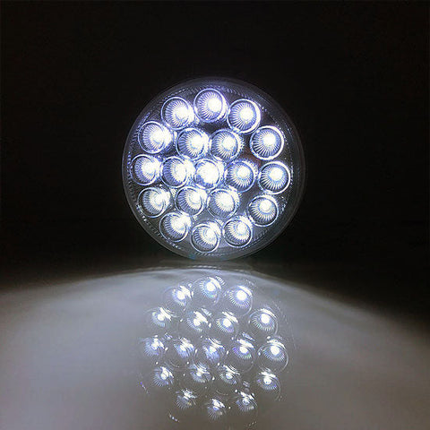 Brake Light 4" Round 19 LED Dual Color Red to White