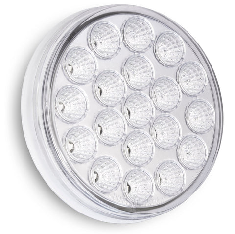 Brake Light 4" Round 19 LED Dual Color Red to White