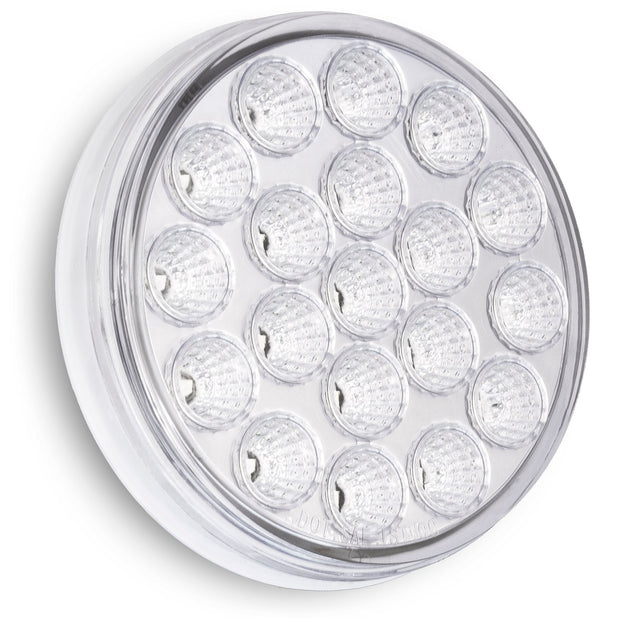 Brake Light 4" Round 19 LED Dual Color Red to White