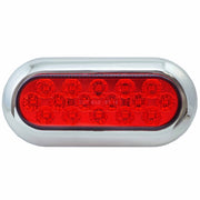 Surface Mount 16 LED Reverse White Turn Signal Light with Chrome Bezel