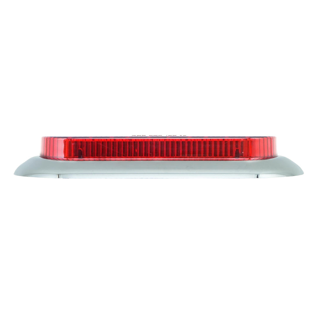 Surface Mount 16 LED Red Turn Signal Light with Chrome Bezel