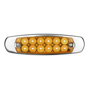 MARKER LIGHT PETE STYLE AMBER/AMBER 12 LED W/SS BEZEL