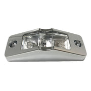 Marker Light 1x4 with 3 LEDs - Amber LEDs / Amber Lens with Chrome Bezel