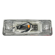 MARKER LIGHT 1X4 3 LED RED LED CLEAR LENS W/PLASTIC CHROME BEZEL & BULLET PLUG