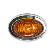 Oval Mini LED Marker Light - Amber LEDs / Amber Lens with Bezel