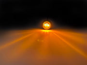 1-Inch Super Bright Mini Marker Light Amber LED Amber Lens w/Rubber Grommet and Stainless Steel Flange