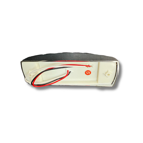 MARKER LIGHT 2X6 RECTANGULAR 17 LED AMBER /CLEAR W/CHROME BEZEL