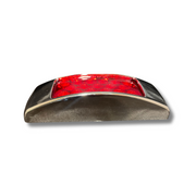 Marker Light 2x6 Rectangular 17 LED Red/Red w/Chrome Bezel