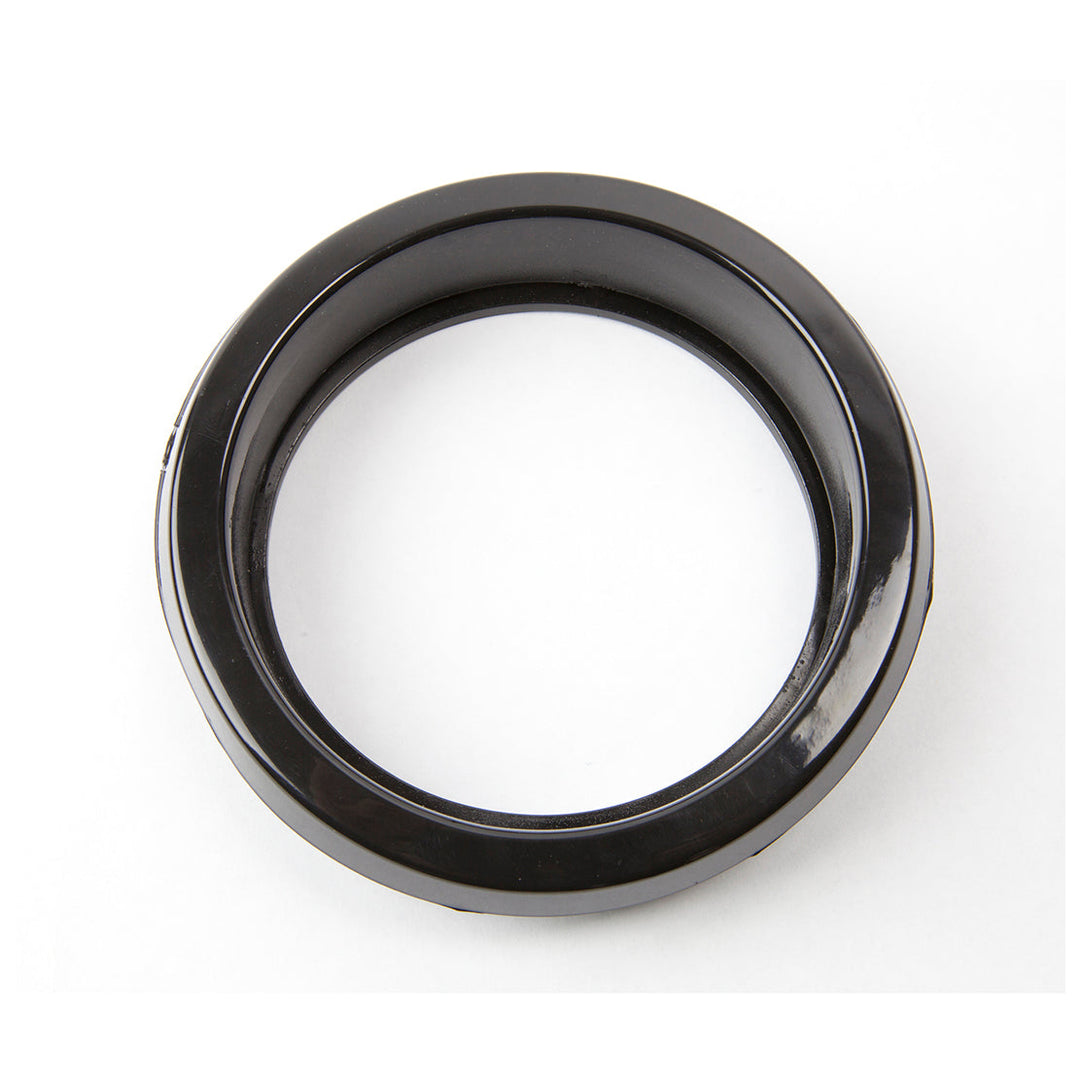 4-Inch Round Turn Signal Light - Amber LEDs / Clear Lens with Chrome Housing and Rubber Grommet