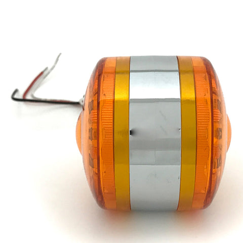 Double Sided Turn Signal - 3" Round / Amber LED / Amber Lens