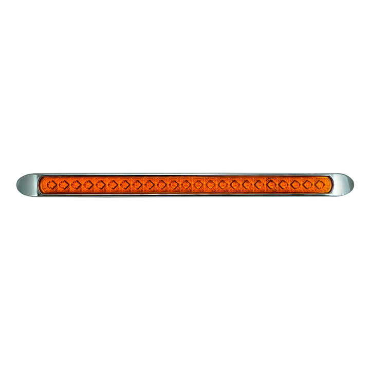 TURN SIGNAL LIGHT BAR AMBER LED W/CHROME BEZEL