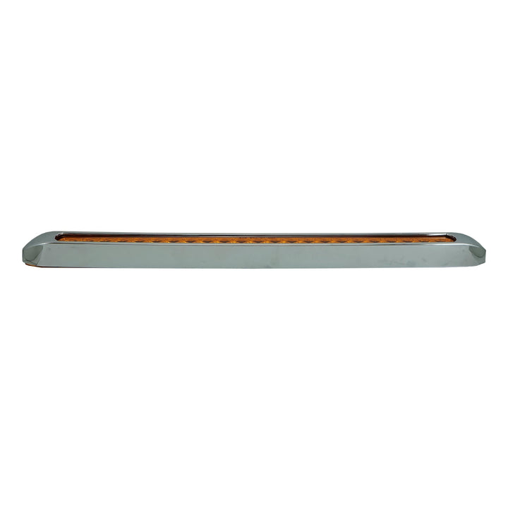 TURN SIGNAL LIGHT BAR AMBER LED W/CHROME BEZEL