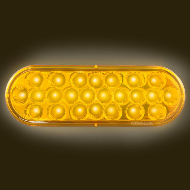 Nova-Lux Oval Turn Signal Light - Amber LED / Clear Lens