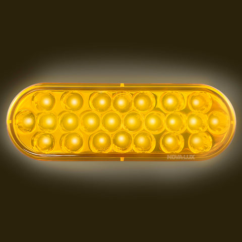 Nova-Lux Oval Turn Signal Light - Amber LED / Amber Lens