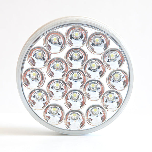 Chrome Reflective Reverse Light - 4-Inch Round / 19 White LEDs