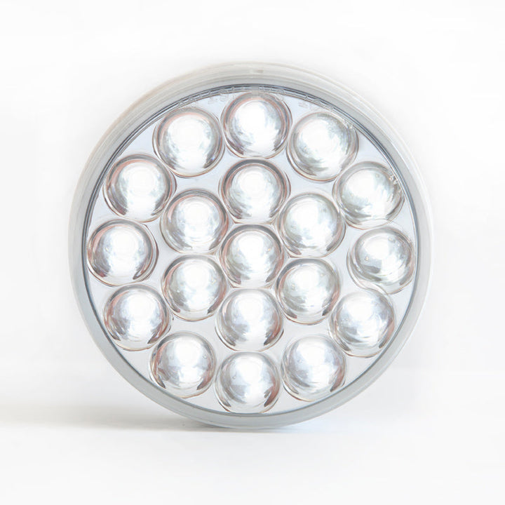 Chrome Reflective Reverse Light - 4-Inch Round / 19 White LEDs