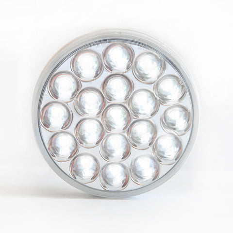 Chrome Reflective Reverse Light - 4-Inch Round / 19 White LEDs