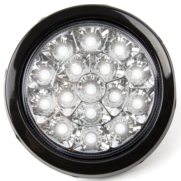 16 LED Reverse Light with Chrome Reflectors Kit White LEDs Clear Lens
