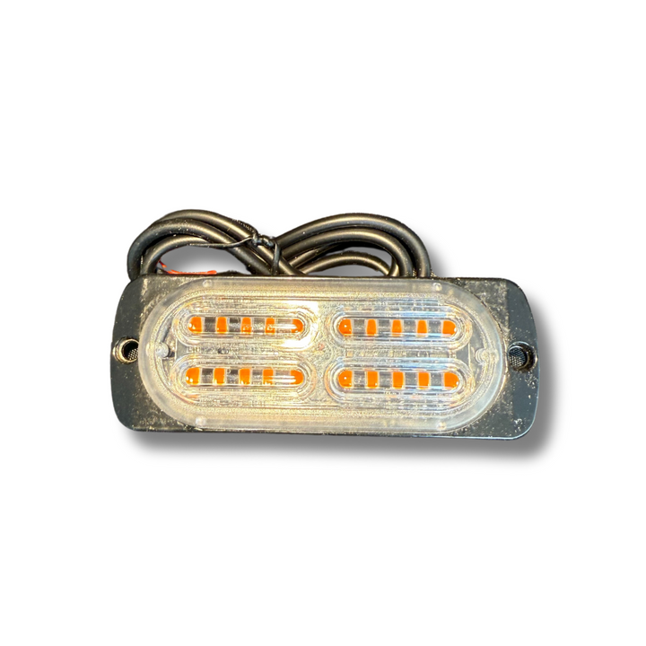 WARNING LIGHT STROBE SLIM 20 LED AMBER 18 PATTERN