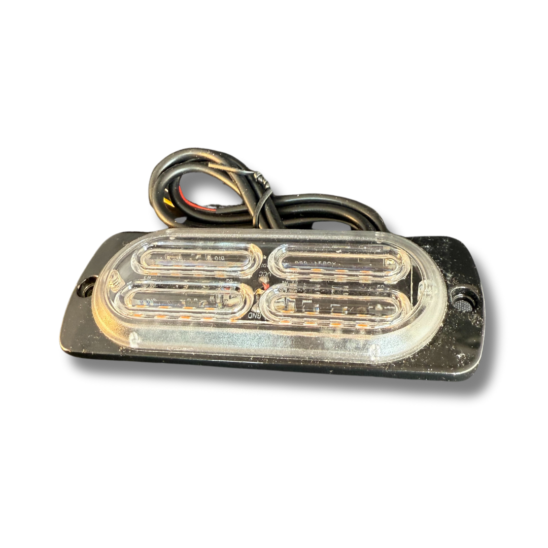 WARNING LIGHT STROBE SLIM 20 LED AMBER 18 PATTERN