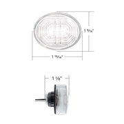 3 LED Oval Auxiliary Light-White LED/Clear Lens