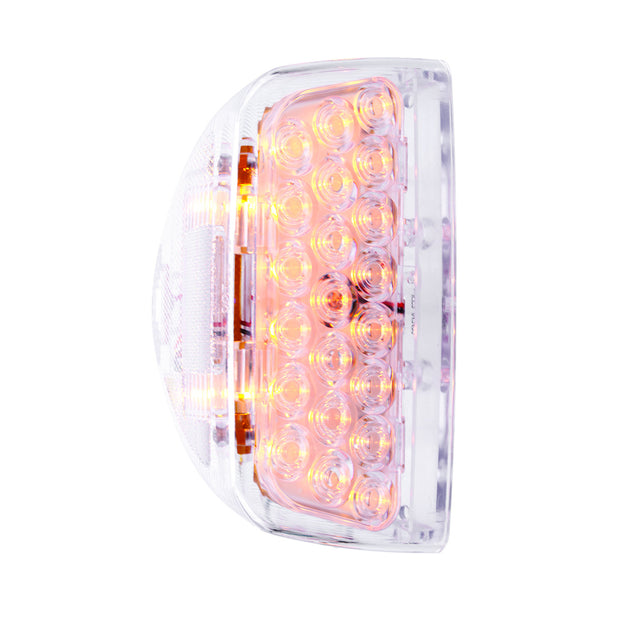 31 LED Turn Signal Light For 1987-2007 Peterbilt 379/378/357  - Amber LED/Clear Lens