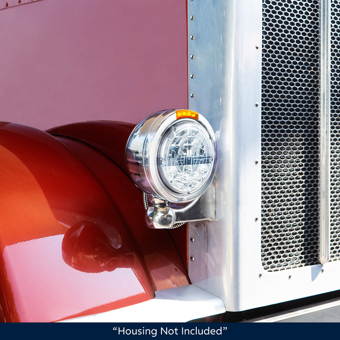 ULTRALIT - Heated 7" LED Headlight With Polycarbonate Lens &amp; Housing