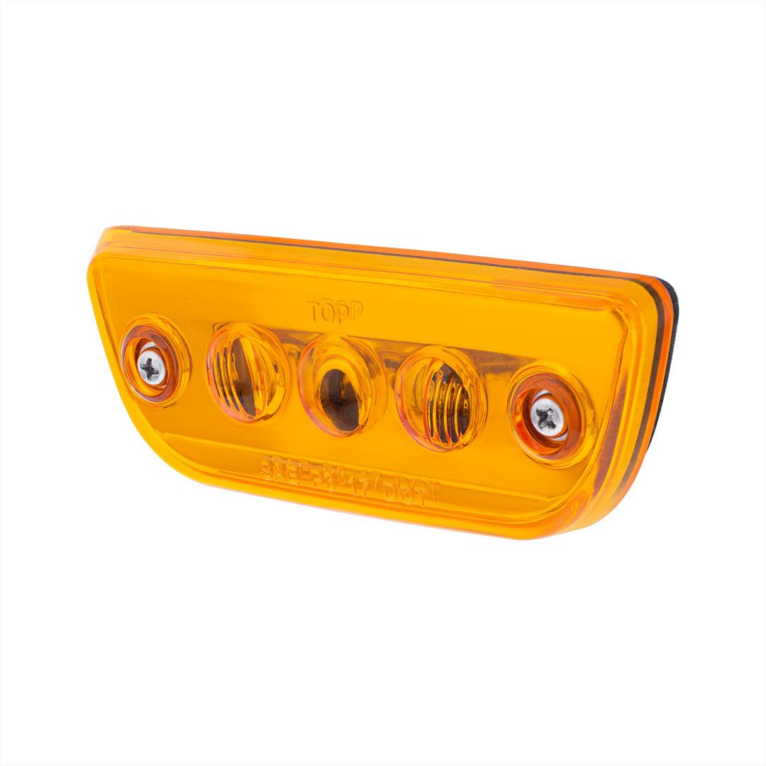 3 LED Cab Light For 2013-2021 Peterbilt 579 &amp; Kenworth T680/T770/T880 -Amber LED/Lens