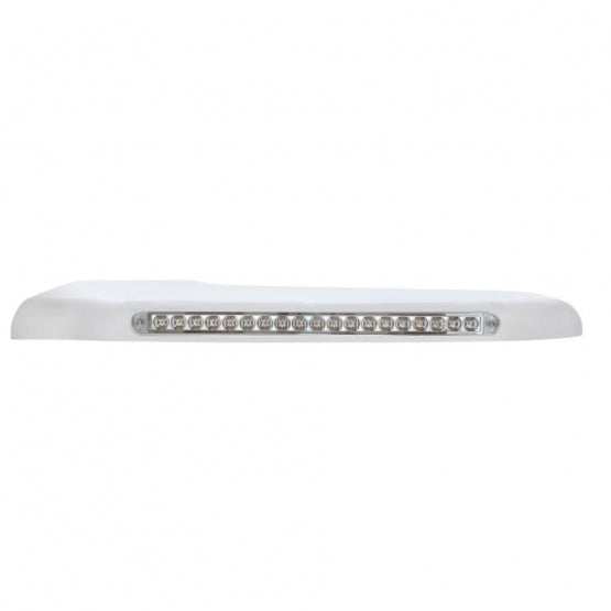 19 Amber LED Front Fender Cover For Peterbilt 388 (2008-2015) &amp; 389 (2008-2023)-Clear Lens - Driver