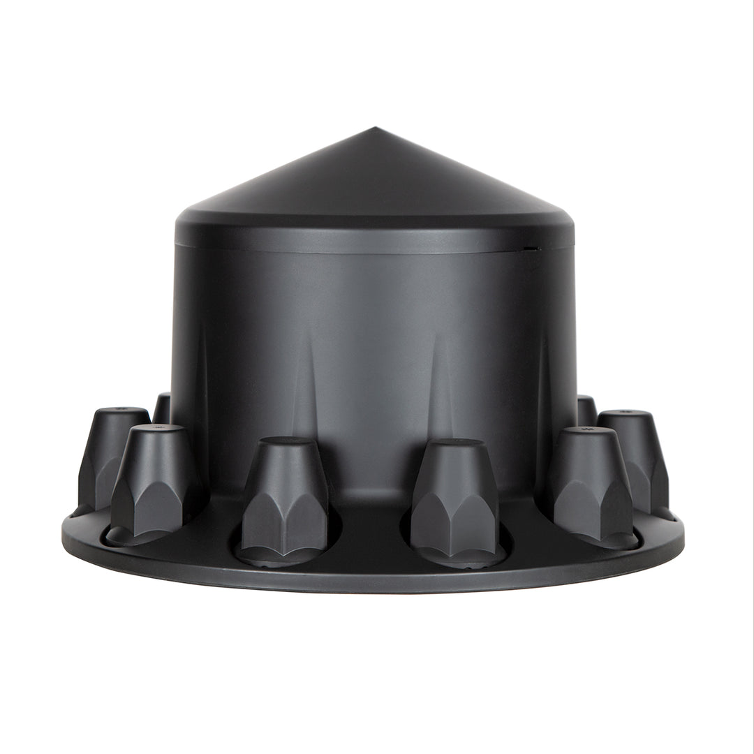 Pointed Rear Axle Cover With 33mm Standard Thread-On Nut Covers - Matte Black