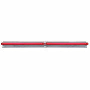 Chrome Top Mud Flap Plate With Two 24 LED 12" GloLight Bars - Red LED/Red Lens (Each)