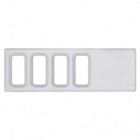 Chrome Plastic Dash Switch Panel Cover For International - 4 Openings