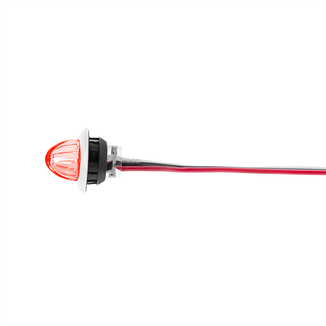 4 LED Dual Function 3/4" Mini Watermelon Light (Clearance/Marker) - Red LED/Clear Lens
