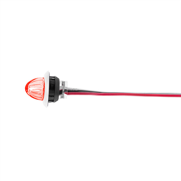 4 LED Dual Function 3/4" Mini Watermelon Light (Clearance/Marker) - Red LED/Clear Lens