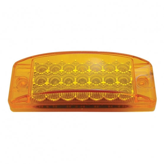 21 LED Reflector Rectangular Light (Clearance/Marker) - Amber LED/Amber Lens