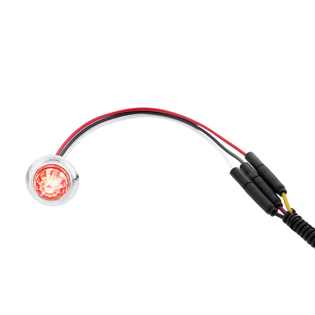 4 LED Dual Function 3/4" Mini Watermelon Light (Clearance/Marker) - Red LED/Clear Lens