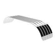 120" 430 Stainless Steel (16ga) Beaded Edge Ribbed Full Fender 54" Spread - SR Series (Pair)