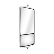 7" X 16" 430 Stainless Steel West Coast Style Mirror With Convex Lower Mirror - Non Heated
