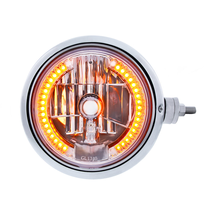 SS Guide 682-C Style Headlight Assembly W/Crystal Lens &amp; 34 LEDs Position Light - R/H (Horizontal Mount)