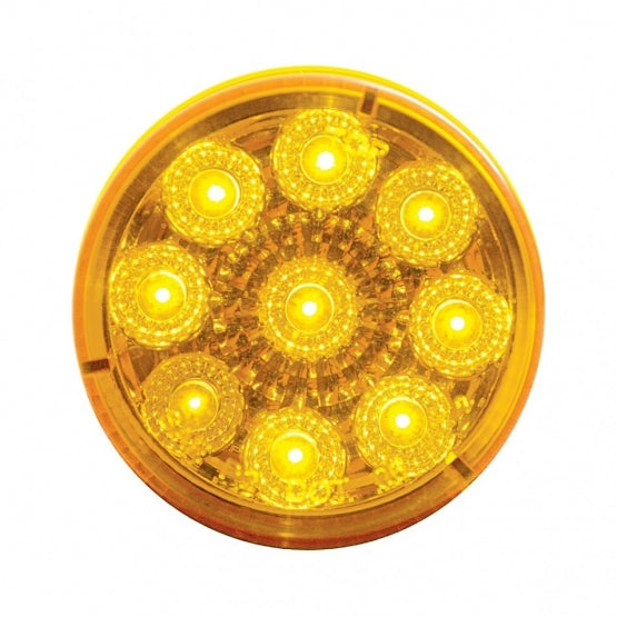 9 LED 2" Round Reflector Light (Clearance/Marker) - Amber LED/Amber Lens United Pacific 38849